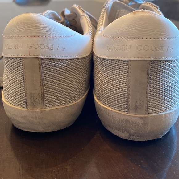 Golden Goose Men’s super star sneakers in leather with mesh insert - Picture 7 of 11